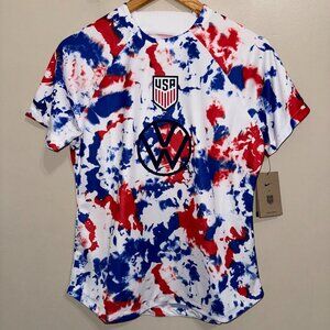 Nike USWNT Team USA Dri-FIT World Cup Pre-Match Soccer Jersey Women M DM9572-101